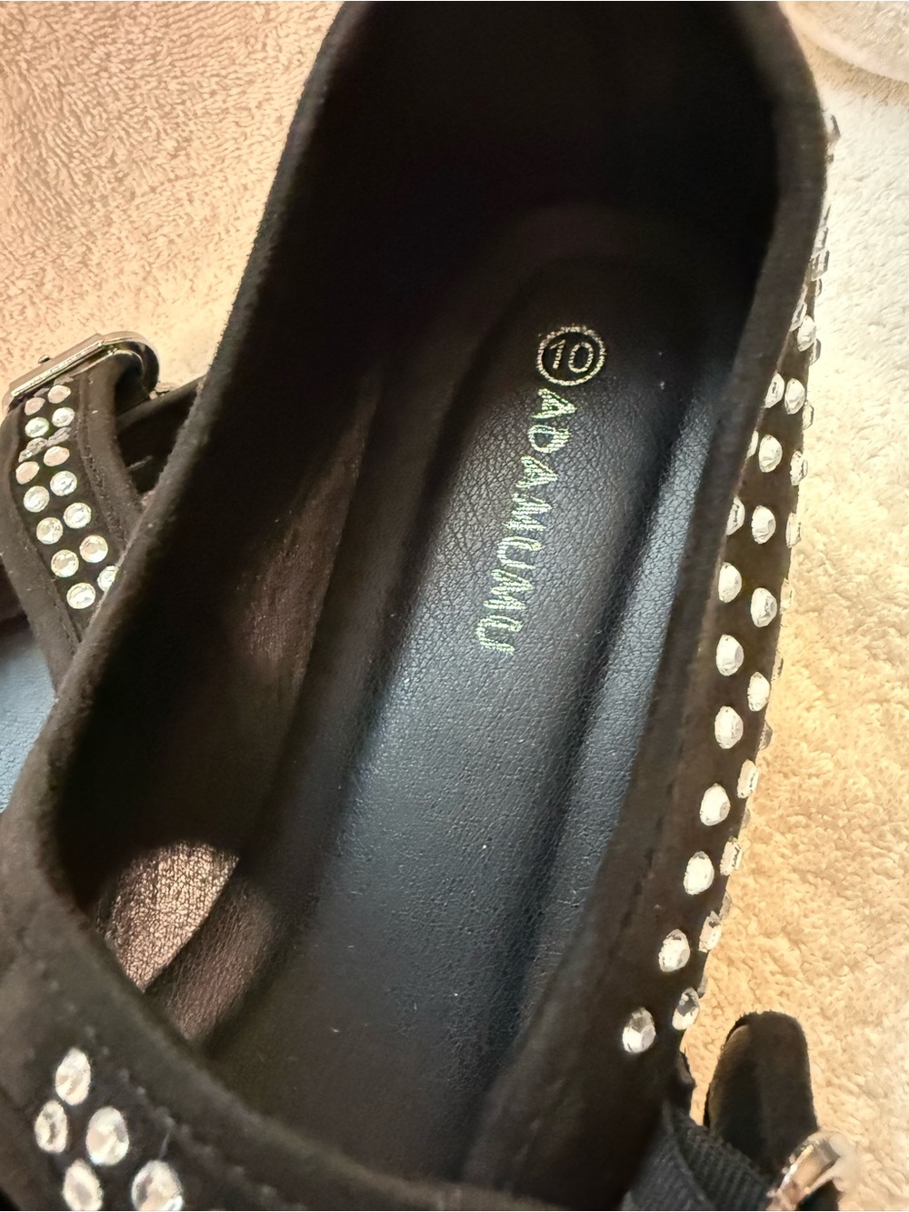 Black Studded Mary Jane Flats bundle shoes for deep discounts - Picture 3 of 7